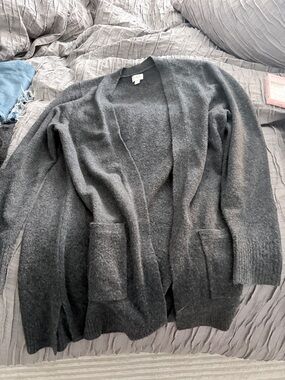 J. Crew Dark Gray Open-Front Women's Cardigan